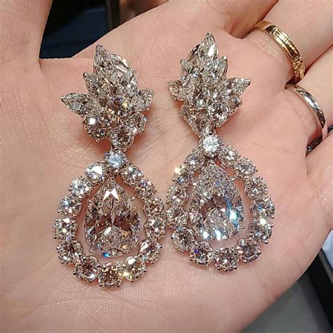 diamond drop earrings for wedding.